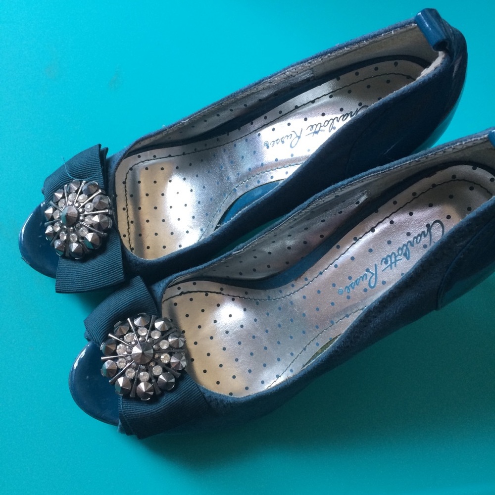 Blue 3" heels